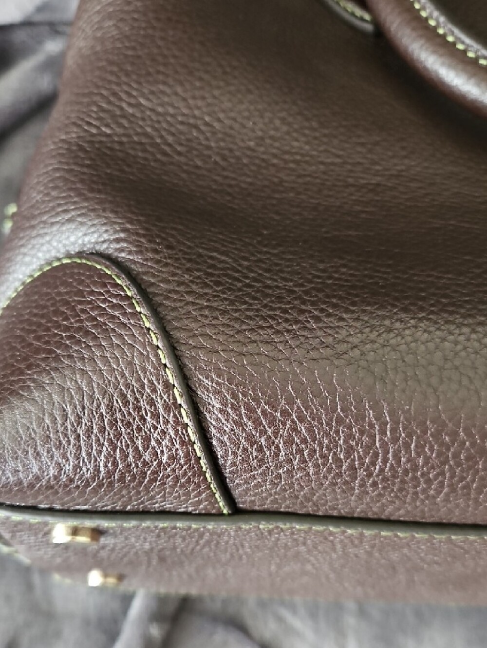 Aspinal of London Hudson Midi in Chocolate Milled Pebble Leather - Picture 5 of 10